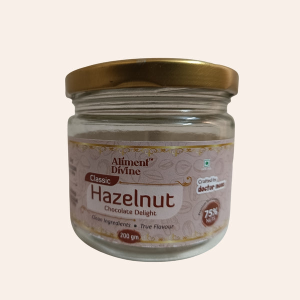 Classic Hazelnut Chocolate Spread | No Palm Oil | No Artificial Flavors | No Preservative | 75% Nuts | Clean & Healthy