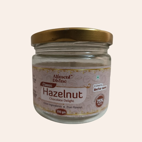 Classic Hazelnut Chocolate Spread | No Palm Oil | No Artificial Flavors | No Preservative | 75% Nuts | Clean & Healthy