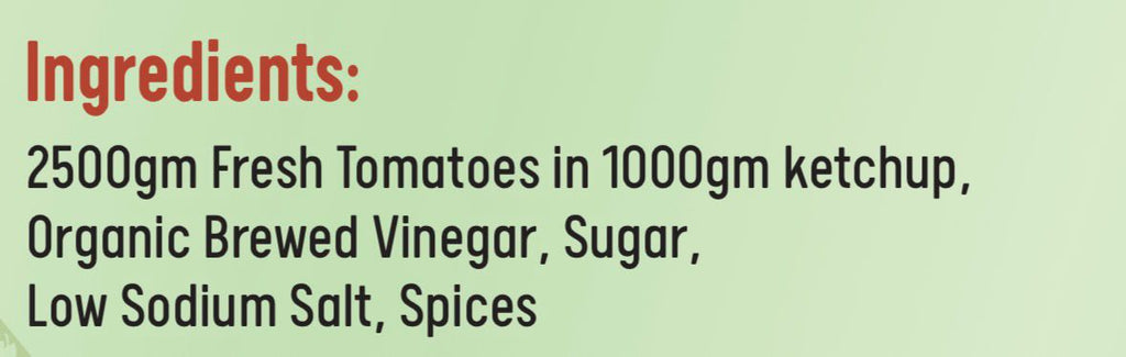 No Onion No Garlic Tomato Ketchup | Pure Tomato Flavour | Glass Bottle